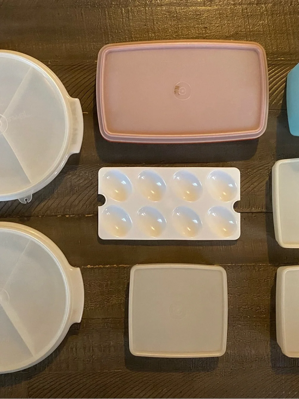 Vintage Tupperware Storage Containers Lot Divided Tray, Sandwich Keepers, etc